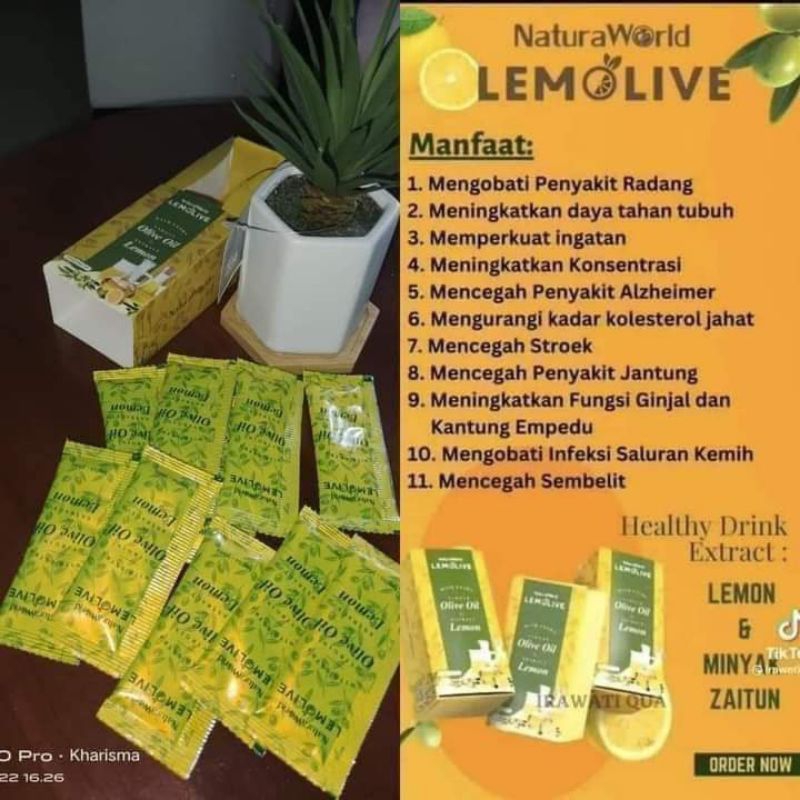 

Minuman Kesehatan Lemolive Natura World 10 ml 1 Box Isi10 100%Ori Serba Serby