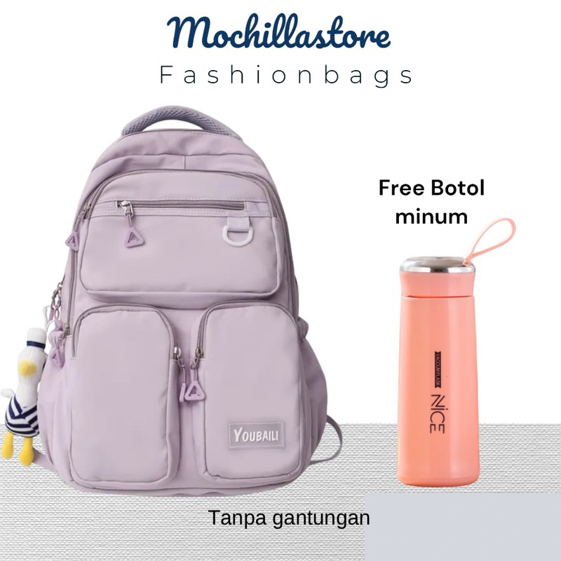 Mochillastore - Tas Ransel Sekolah Perempuan Dan Laki-laki Tas Ransel Backpack Anak Sekolah SD SMP SMA Tas Anak Remaja Muatan Besar masuk Buku Paket  LKS dan Laptop + Tambler Tas COD Termurah