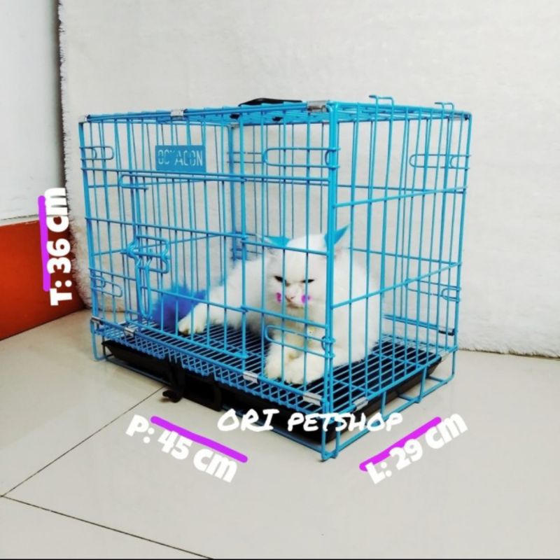 Kandang Kucing Kandang Besi Hewan Lipat Octagon Ukuran (45x29x36) k-150