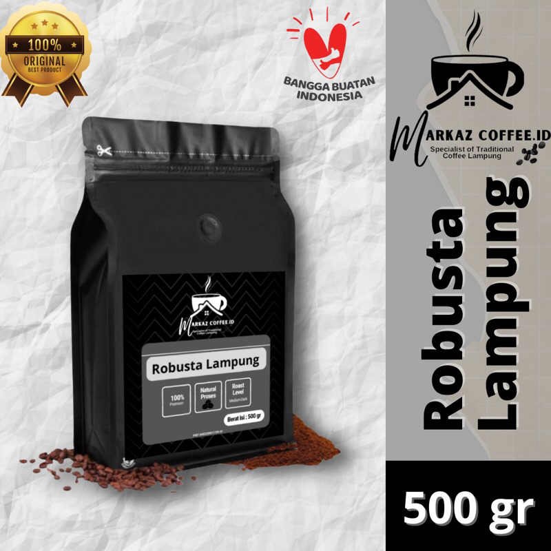 

markazcoffee.id Kopi Lampung Robusta 500gr 100% Asli