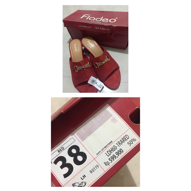 

ORIGINAL FLADEO merah NEW !! belum pernah dipakai hanya minus di kardus