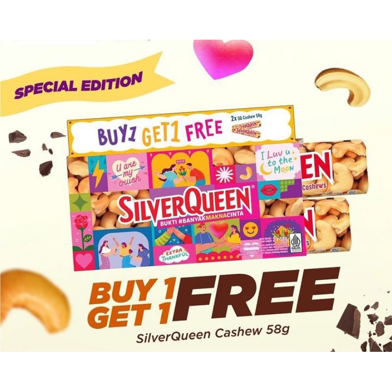 Silver Queen Silverqueen Beli 1gratis1 2x58gram