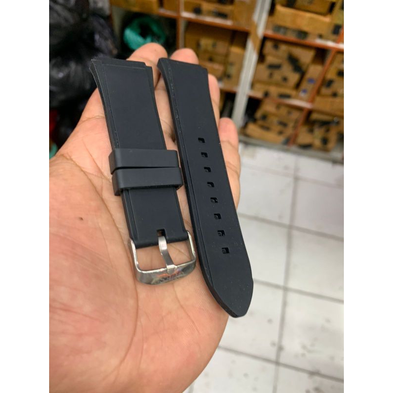 Strap Tali jam tangan Guess rubber hitam Size 22mm buckle