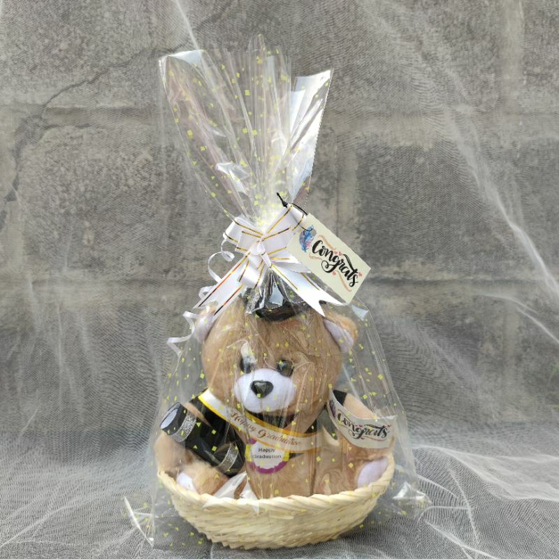 BONEKA wisuda keranjang/ basket graduation doll