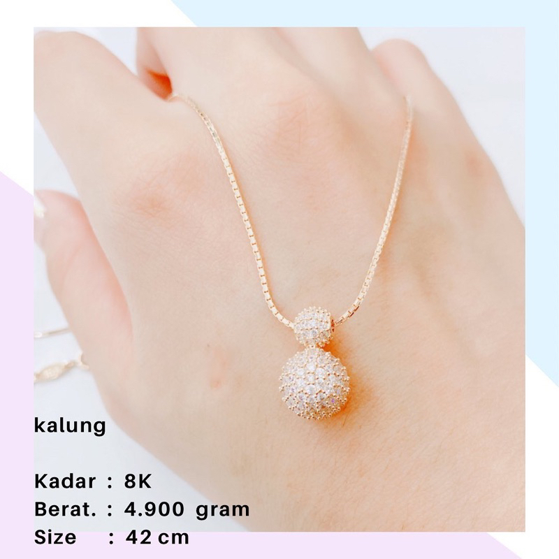 KALUNG EMAS BOLA MATA KADAR 8K 4.900GR