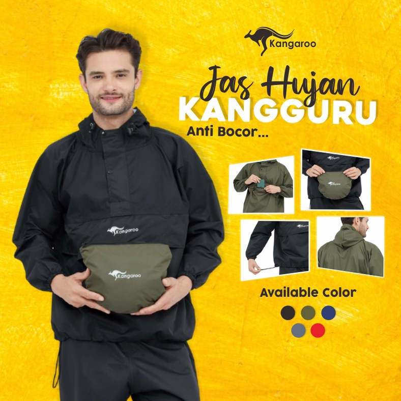 KANGAROO RAINCOAT jas hujan kangaroo jas hujan pria dewasa jas hujan gunung mantel hujan jas hujan b