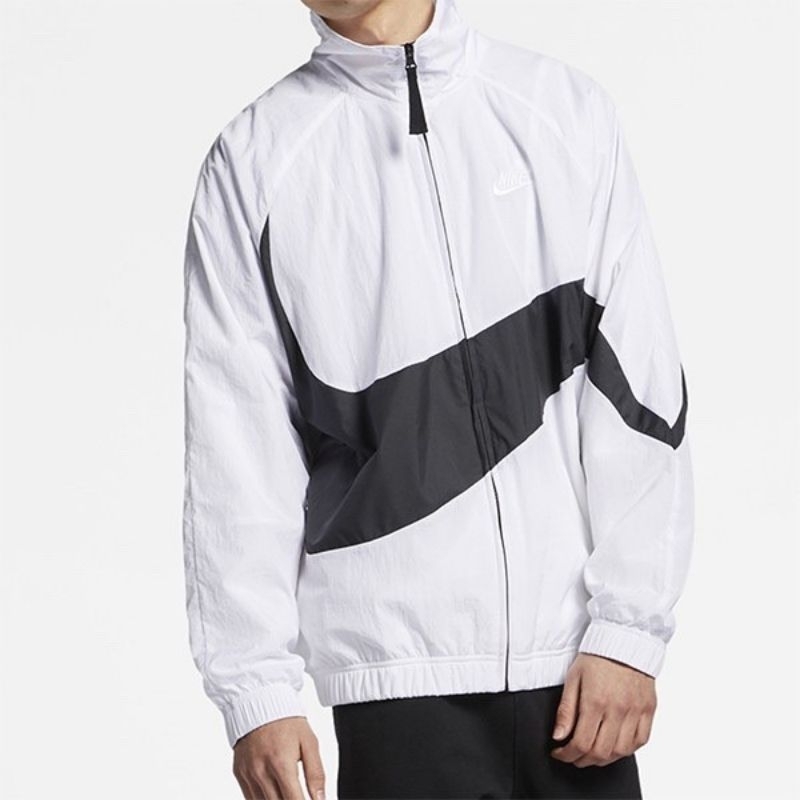 Jaket Nike Vintage Logo Depan Belakang Putih