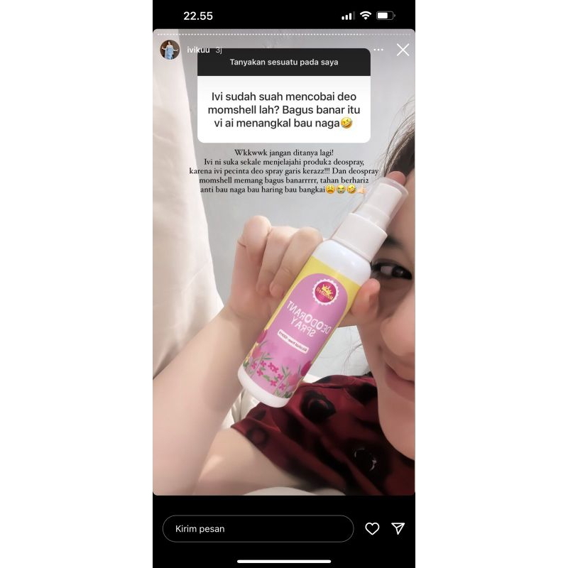 [READY SIAP KIRIM KEMASAN NEW] DEODORANT SPRAY BY MOMSHELL