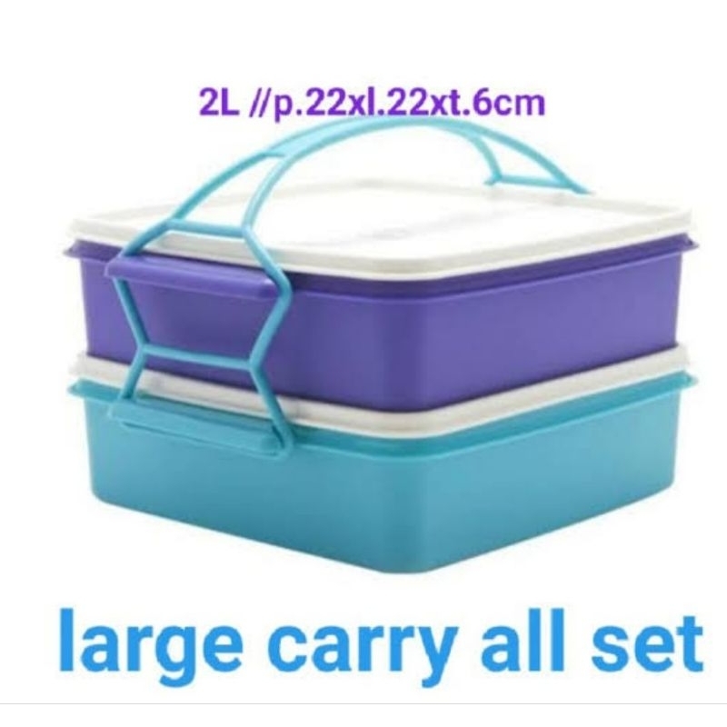 TUPPERWARE LARGE CARRY ALL SET 1set / RANTANG 2SUSUN