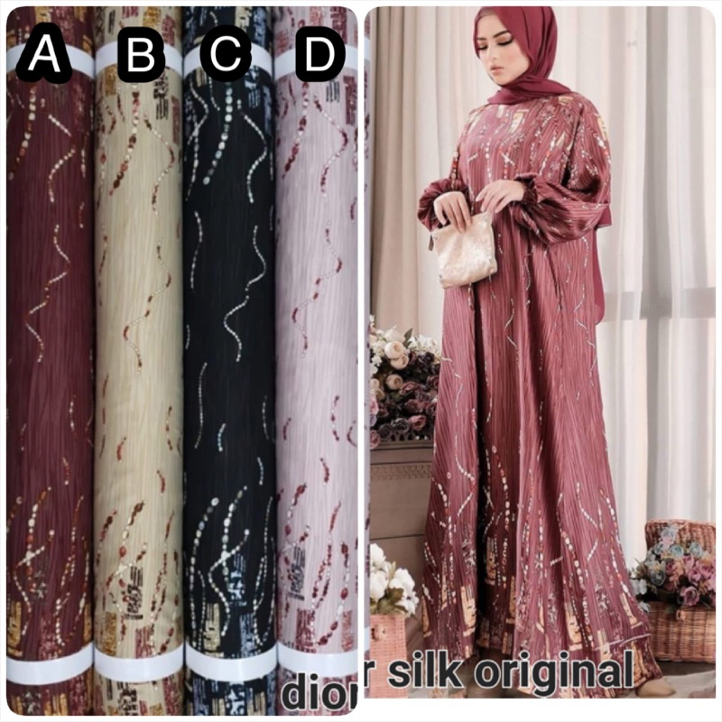 Bahan Kain DR Silk motif,Silk premium Motif Kinanti Terbaru Grade A,terbaru