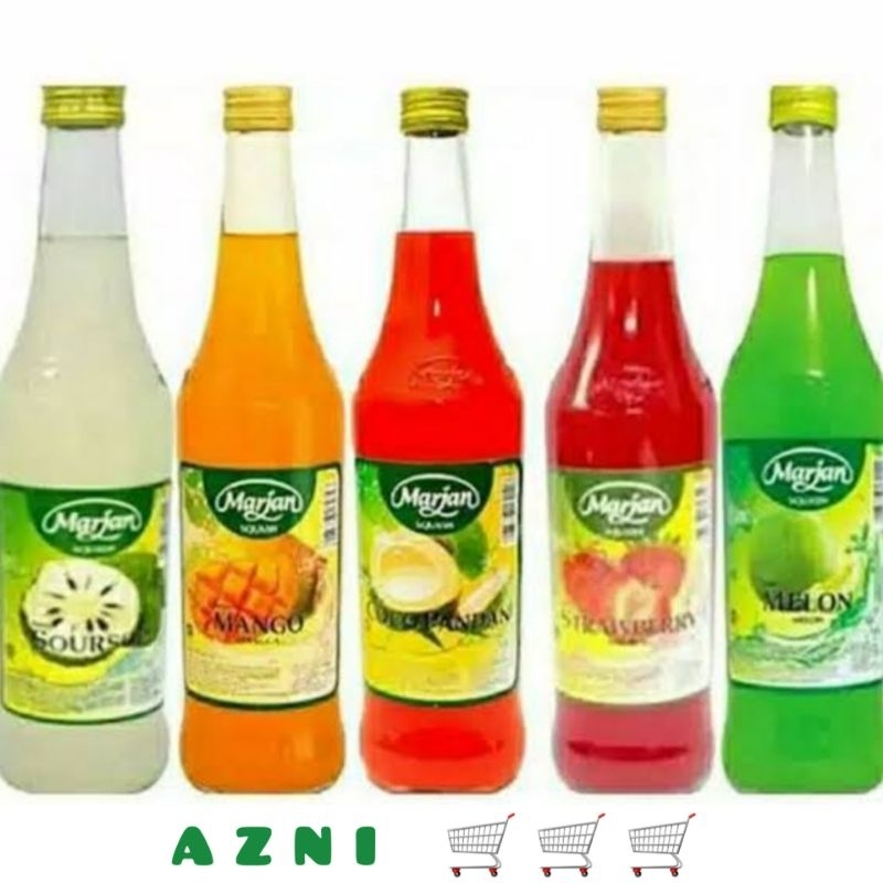 

Marjan Squash Syrup 450 ml - Sirup Cocopandan/ Melon/ Orange/ All Varian