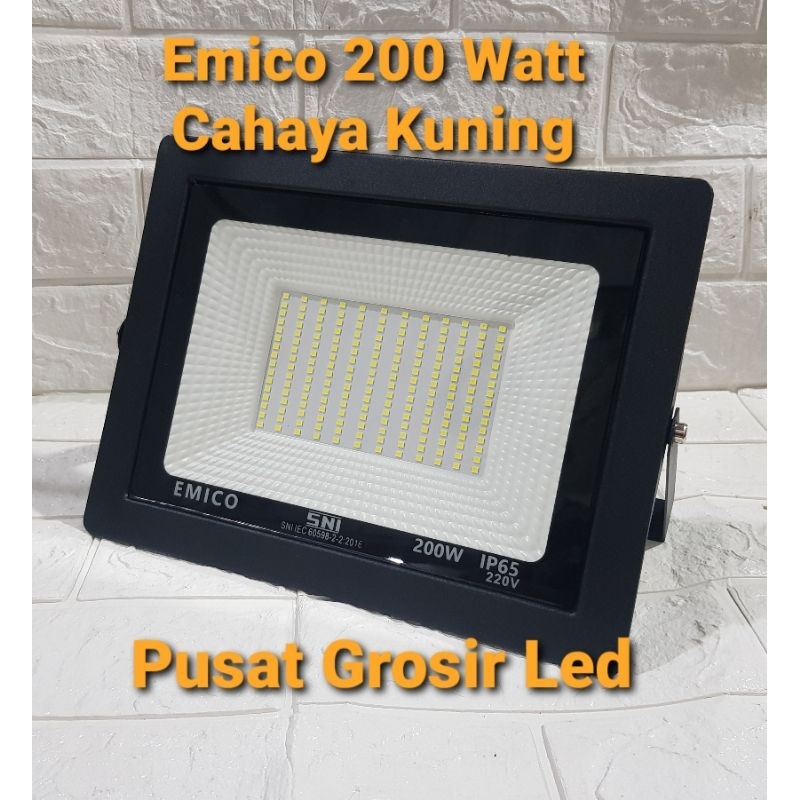 Lampu Tembak 200 Watt Putih Dan kuning / Lampu Sorot 200 watt Emico Cahaya Putih dan kuning
