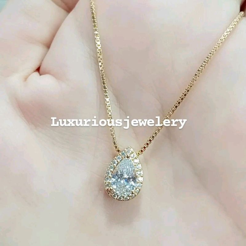 Kalung mewah liontin tetes