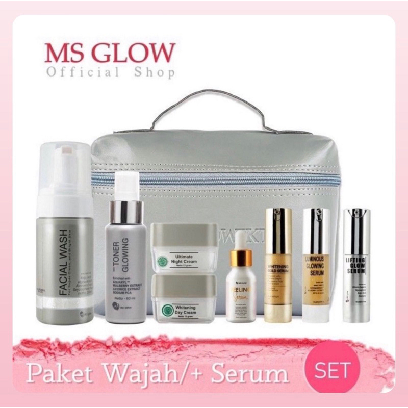 MS GLOW / PAKET WAJAH MS GLOW / PAKET LUMINOUS / PAKET WHITENING / PAKET ULTIMATE / PAKET ACNE (ORI)