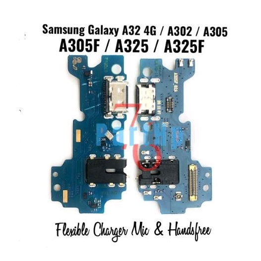 Papan Konektor Cas Mic &amp; Handsfree Samsung Galaxy A32 4G - A305 - A305F - A325 - A325F - PCB connector charger Mic Handsfree