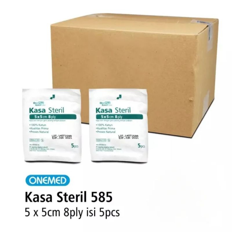 ONEMED KASA STERIL 5X5cm 8ply 5pcs KASA STERIL 585