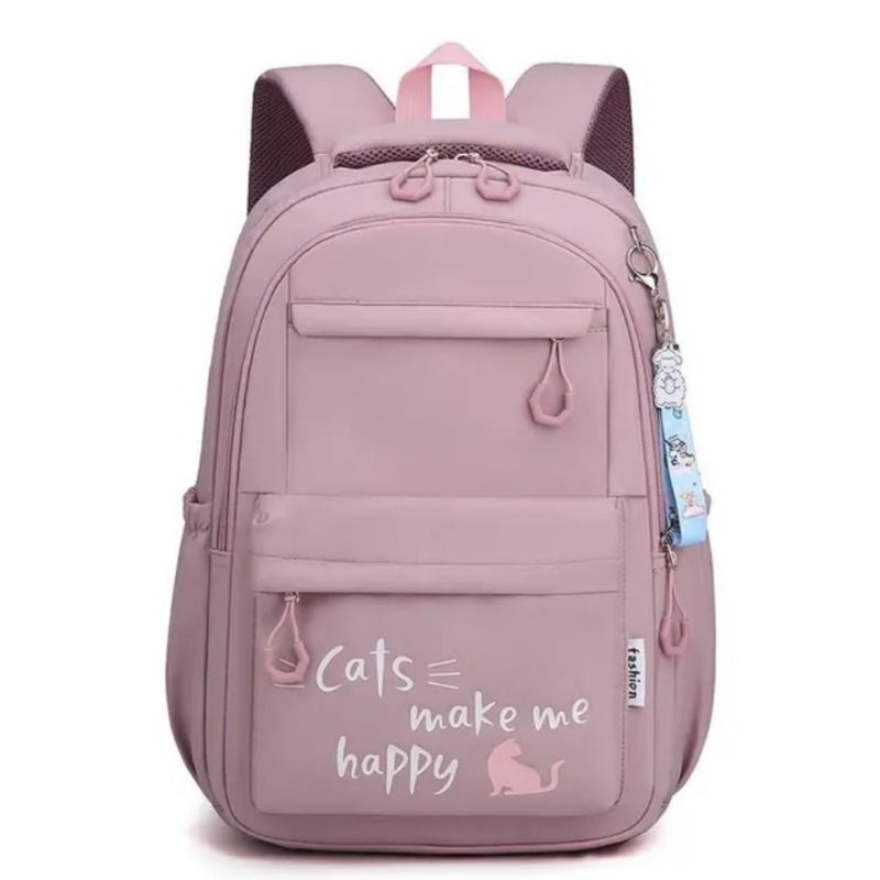 Tas Ransel Sekolah Anak Sd Smp Motif CATS ME MAKE HAPPY Kekininan