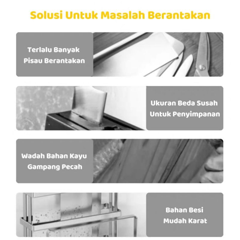 Rak Dapur Serbaguna/Alat Penyimpanan Pisau/ Pisau Parutan dan Gunting⭐ Toko10 ⭐