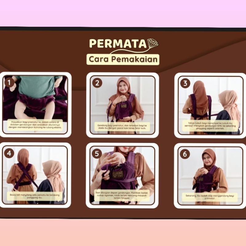 GENDONGAN PREMATUR CUDDLEME PERMATA CARRIER READYSTOCK