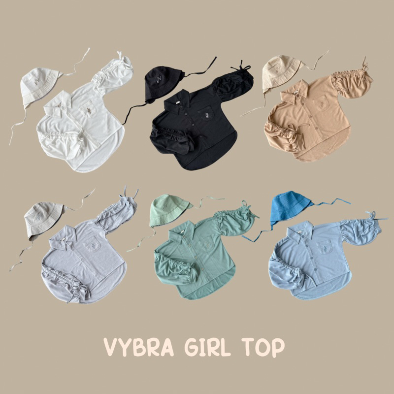 GIRL VYBRA TOP - Promo 10.10 Baju Anak Kemeja Bayi Baby Kids Daily Ootd Cewek Perempuan Lucu Murah 1-6 Thn