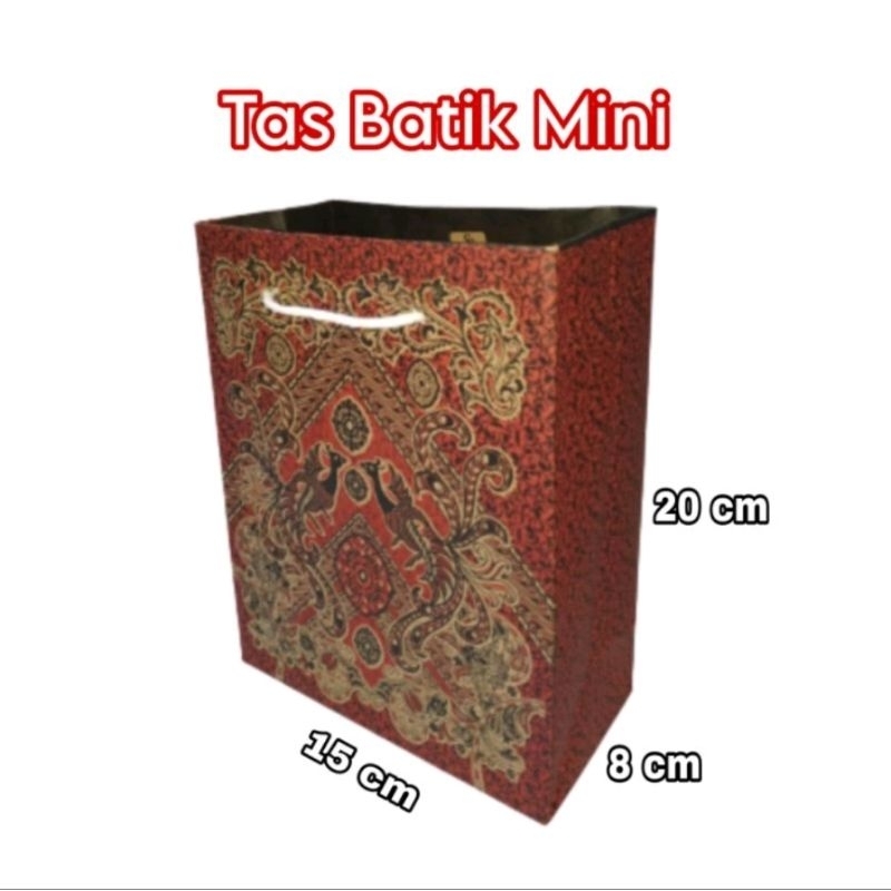 

Tas Paperbag Motif Batik Ukuran 15x20x8 Mini (6pc)