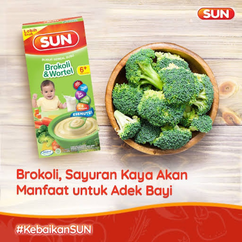 SUN BUBUR CEREAL 120gr BOX / SUN MPASI BUBUR BAYI 6 BULAN / MPASI 6 BULAN / SUN BERAS MERAH / SUN PISANG / SUN KACANG HIJAU / SUN MPASI 6 BULAN / BUBUR BAYI