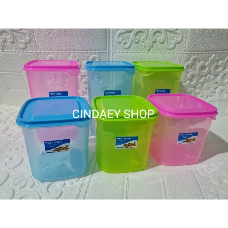 TOPLES ZAYN MUTIARA WARNA TRANSPARAN KOTAK 800 ML 1000 ML WADAH BUMBU DAPUR SEALWARE