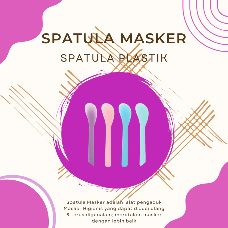 SPATULA Masker Plastik | Pengaduk Masker Plastik Pastel