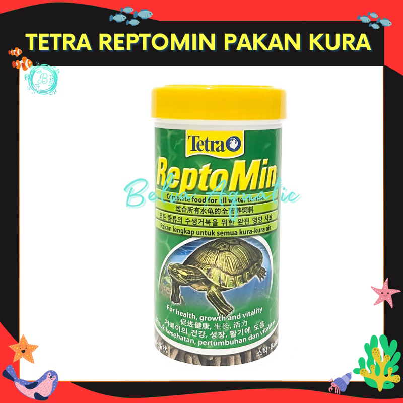 Tetra ReptoMin Stick 55g 250ml Pakan Makanan Kura-Kura Air Turtle Pelet Stik Repto Min 55 Gram