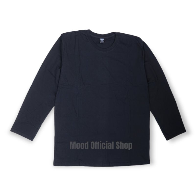 Kaos Polos Panjang Cotton Combed 30s Hitam / Grosir Kaos Katun Panjang / Kaos Hitam Polos