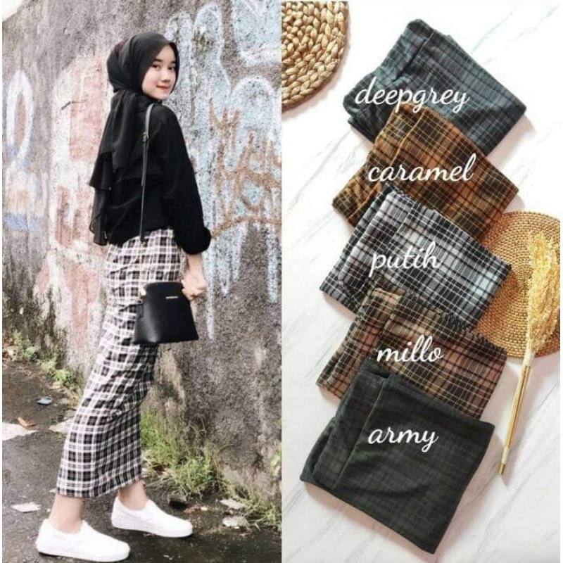 ROK SPAN TARTAN MOTIF KOTAK MAXI SKIRT