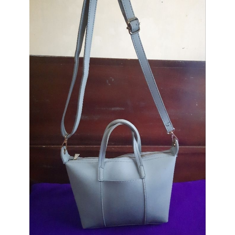 miniso slingbag handbag tas biru preloved second bukan cnk