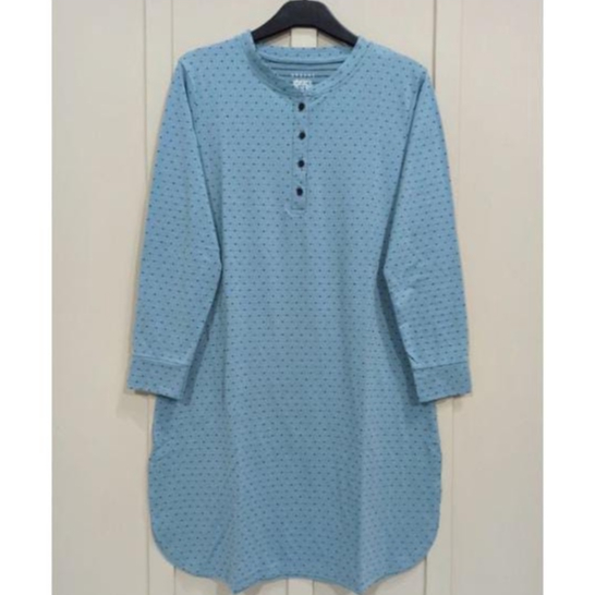 KAOS ATASAN TUNIK WANITA LENGAN PANJANG MOTIF POLKADOT