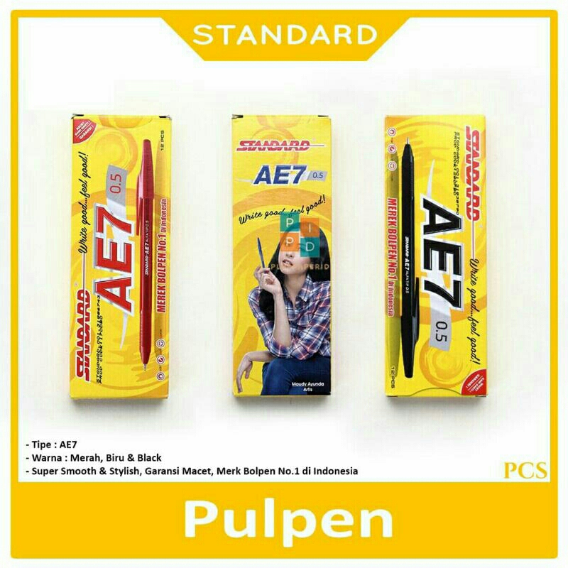 

Standard - Pulpen Ballpoiny AE7 0.5 mm Super Smooth - Pcs