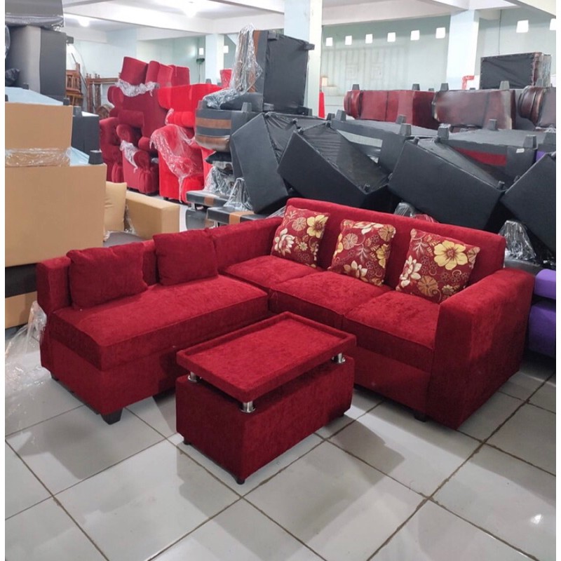 BISA KIRIM SE INDONESIA SOFA L PUTUS BISA PILIH WARNA SOFA TAMU