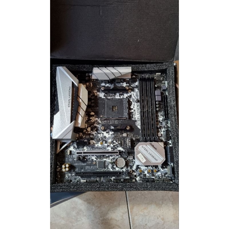 motherboard Asrock B450M steel legend bekas/second