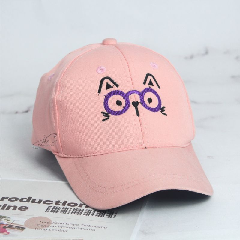 TOPI BASEBALL ANAK KARAKTER KUCING/TOPI ANAK LAKI LAKI DAN PEREMPUAN