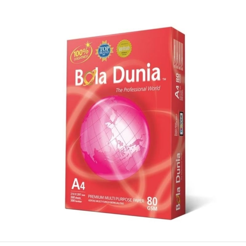

Kertas HVS Bola Dunia Uk A4 80grm