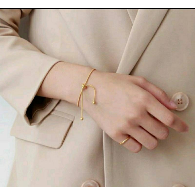 AFS//GELANG TANGAN ASLI TITANIUM/GELANG SERUT WANITA