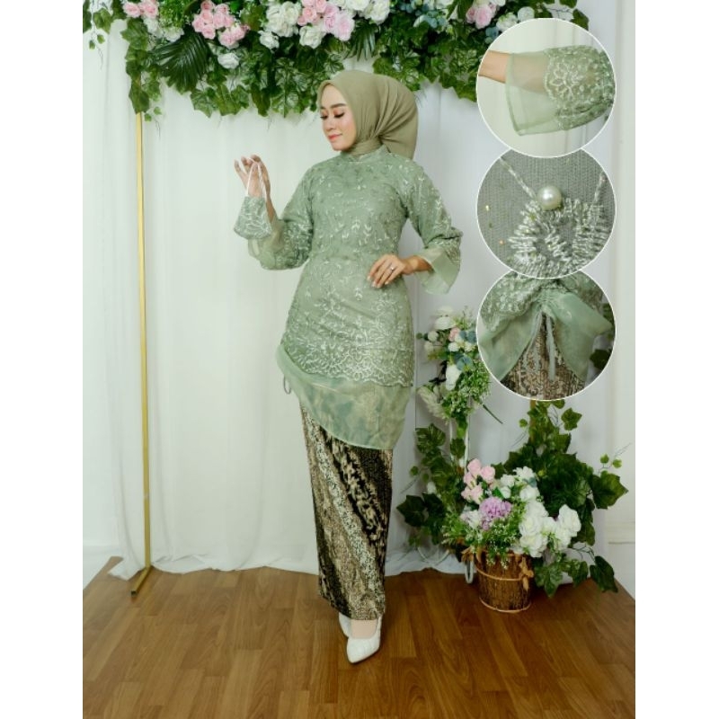 Stelan Tunik Selendang Angel Medina Original Butik