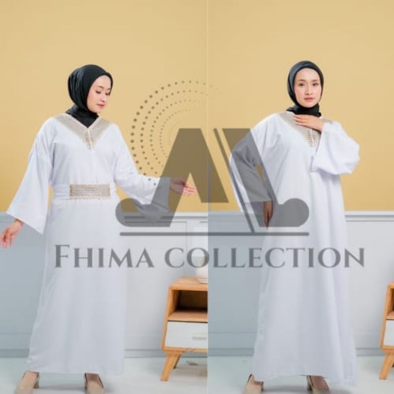 Gamis umroh/ Gamis Putih Modern / Gamis Putih Wanita /Gamis Polos Gamis haji/ Gamis Manasik Gamis cotton premium