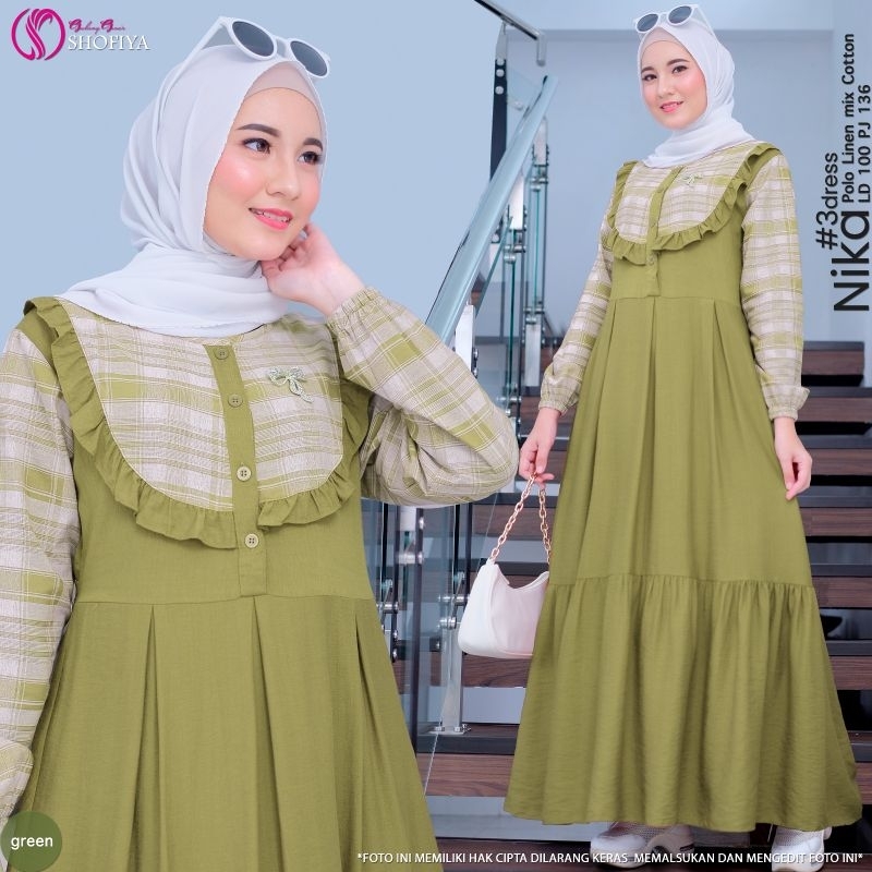 GAMIS MODIS KEKINIAN NIKA DRESS BY SHOFIYA