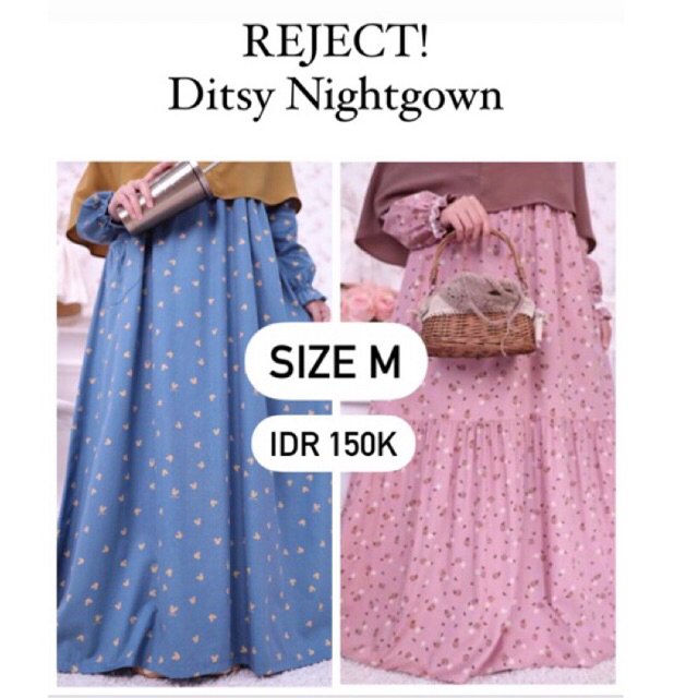 Reject Sale Ditsy Maret 2023 Mickey Denim Apple Dustypink