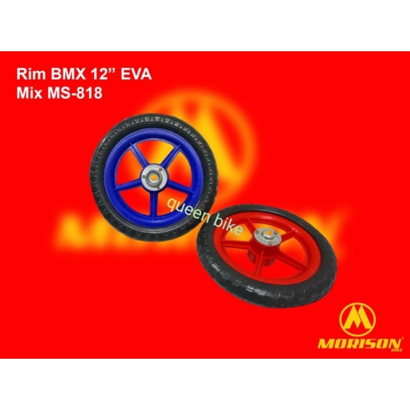 rim velg PVC roda ban mati busa eva sepeda anak mini ctb BMX 12 (include alat)