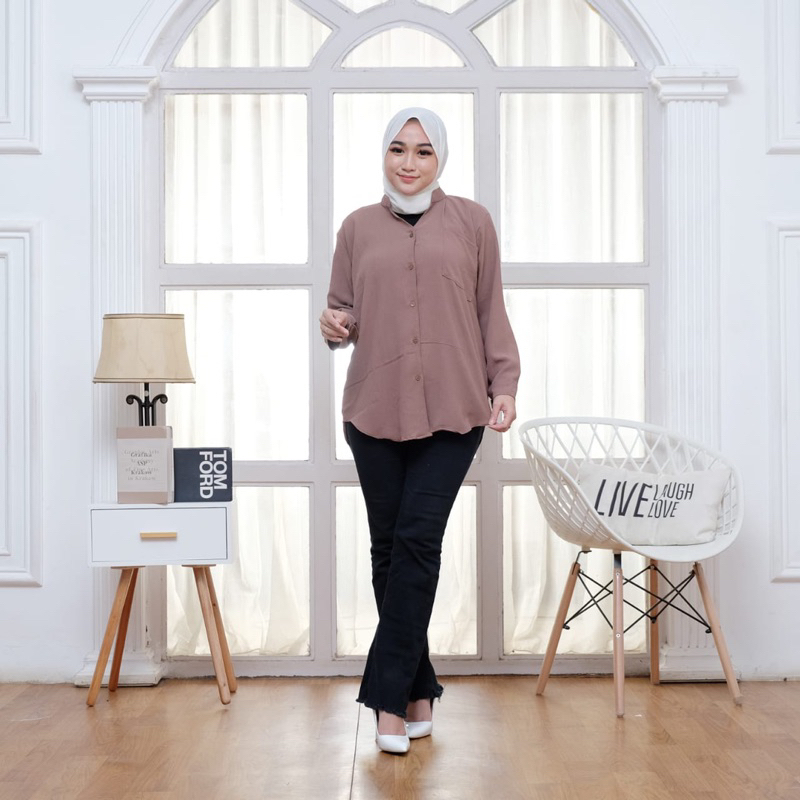 Baju blouse wanita kemeja cringkel