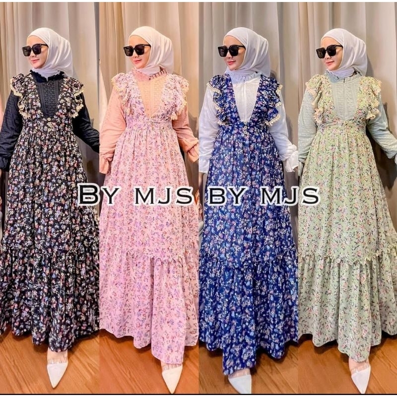 gamis ceruty mix brukat terbaru by gratias