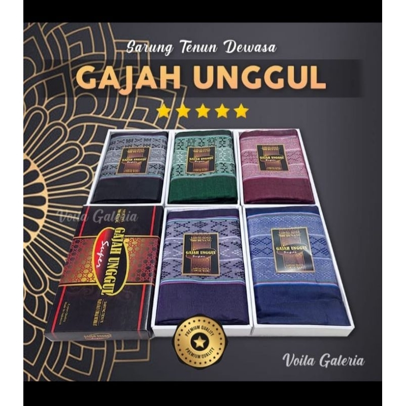 Sarung Gajah Unggul Dewasa Motif WADIMOR Murah Premium Tenun DOBY/ SARUNG KATUN KEMASAN TAS