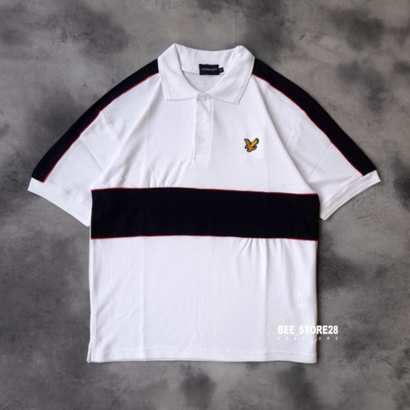 POLO SHIRT LYLE &amp; SCOTT COMBI BAHAN LACOS 24S BORDIR