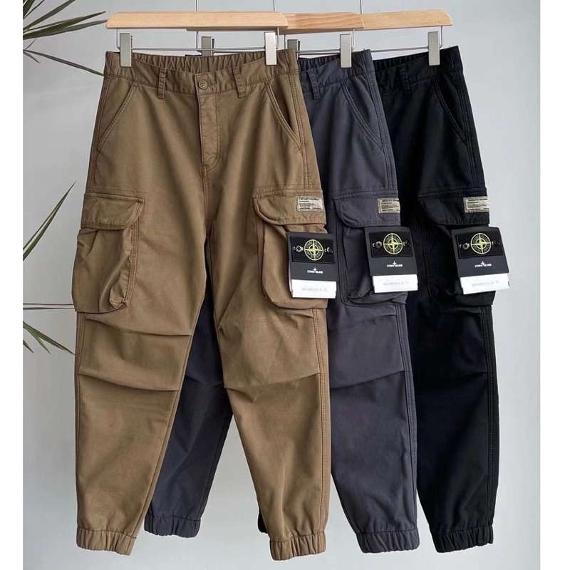 Celana jogger stone island celana panjang jogger cargo stone island unisex full teg