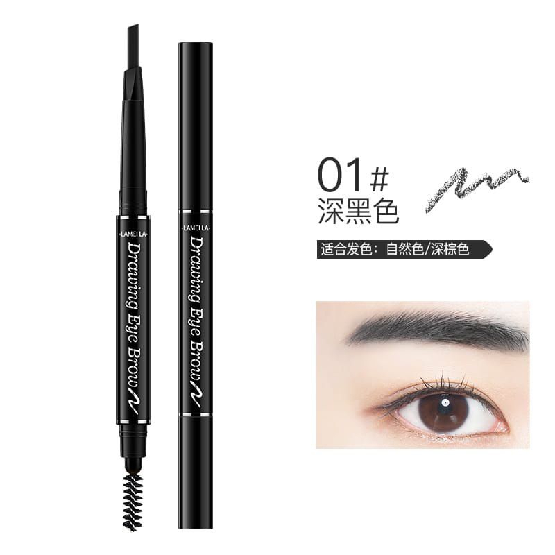 Lameila Eyebrow Pencil Lasting 2in1  Double Heads Eyebrow Pen Waterproof